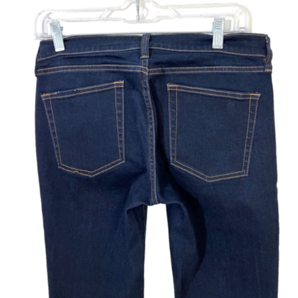 J. Crew Denim - J Crew Womens Denim Jeans size 28 Straight Mid rise Dark blue Stretch Plain